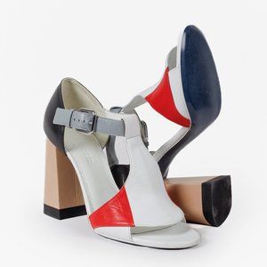 Jil Sander Colour Block Block Heels